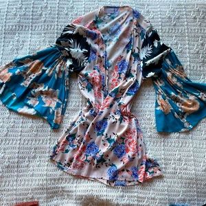 Free People Boho Floral Kimono XS